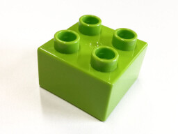 L-W Toys Junior Kostka 2x2 zelená 